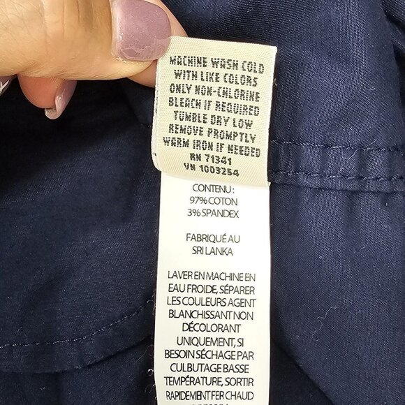 LL Bean Womens Utility Jacket M P Blue Field Military Chore Safari Barn Gorpcore - Picture 13 of 16